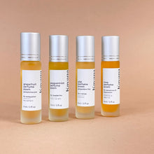 Load image into Gallery viewer, Kavana's four Perfume Poems in the Quattro set, from left to right: Grapefrit, Peppermint, Plai and Rose Perfume Poem.