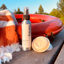Load image into Gallery viewer, Kavana bug-off spray, is a non-toxic, all-natural ingredient bug spray, powered by bug-repelling essential oils. Deet free and citronella free. Handmade in Toronto to help effectively repel bugs.  Simply spray on and let it dry. Do not use on broken skin and best to patch test for children. Excellent for camping, hiking or outdoor time in nature in warmer months when bugs abound!