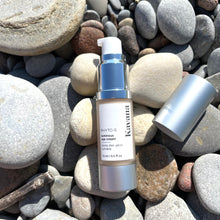 Load image into Gallery viewer, Powered by Kavana's Phyto-5 complexe of calendaula, comfrey, echinacea, plantain and rosehip seed oil macerated in Sunflower oil, along with green coffee extract and Hyaluronic acid, this eye cream helps keep skin supple, and not puffy. The slight mica, lends a shimmering luminosity to the eye area.