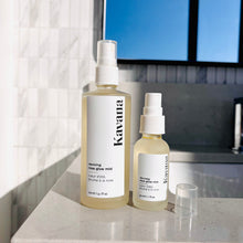 Load image into Gallery viewer, Kavana Skincare's Reviving Rose Glow Mist comes in two sizes- 120ml/1 fl. oz and 30ml/1fl. oz for convenience and ease. This liquid serum, provides hydration and glow on the go! Find them both at kavanaskincare.com