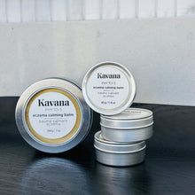 Load image into Gallery viewer, KAVANA's Phyto-5 Eczema balm helps you get relief from your eczema symptoms. Powered by KAVANA's signature blend of Phyto-5, five healing plants including Rosehip seed oil, Calendula, Plantain, Echinacea, Comfrey to heal and protect skin, it also has marshmallow root, non-nano zinc oxide, Neem oil, Baobab oil, Sea bBuckthorn seed oil and Yarrow to calm inflamed skin.