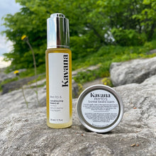 Load image into Gallery viewer, Kavana's Boreal beard balm is perfect for your face forest. Enriched with pine resin in sweet almond oil, cedarwood and cedarleaf essential oils, as well as French Green clay, it's a perfect all season beard tamer. Apply after Kavana's Phyto-5 Deep conditioning Hemp & Jojoba Beard oil.