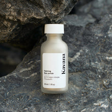 Load image into Gallery viewer, Don't go a day without this facial in a bottle. Buff dull, dry skin away with this all natural, safe exfoliating face polish. NO AHA's or BHA's, only safe, gentle, natural ingredients, including clays, rice powder, maple sugar, volcanic pumice stone for an almost microdermabrasion feel. Simply mix capful with water in your hand and apply to skin with a circular motion. Rinse off and get softer skin today!