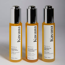 Load image into Gallery viewer, Discover Kavana's Face Nectar series, including the Phyto-5 Resttrative Rose Nectar, to help calm redness and irritated skin. Perfect for rosacea prone skin and sensitive skin, apply this nectar over your Phyto-5 Face Cream. use the dropper to release one pump of oil into your palm or into your cream for ultra-hydration.