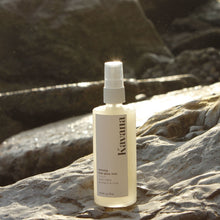 Load image into Gallery viewer, Wash and Glow! Hydrate on the go with a spritz of Kavana's Rose Glow Mist. Keeping you hydrated and glowing is our mission. This mist is loaded with silk peptides, aloe juice and panthenol, to keep your hydrated all winter long. Try it before you leave the house! Just wash and glow!