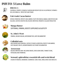 Load image into Gallery viewer, PHYTO-5 LOVE BALM- non-greasy massage balm with aphrodisiacs of Cacao and Vanilla absolute, Cardamom, Cedarwood and Ylang ylang essential oils.
