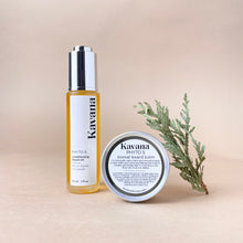 Load image into Gallery viewer, Kavana&#39;s Boreal beard balm is perfect for your face forest. Enriched with pine resin in sweet almond oil, cedarwood and cedarleaf essential oils, as well as French Green clay, it&#39;s a perfect all season beard tamer. Apply after Kavana&#39;s Phyto-5 Deep conditioning Hemp &amp; Jojoba Beard oil.
