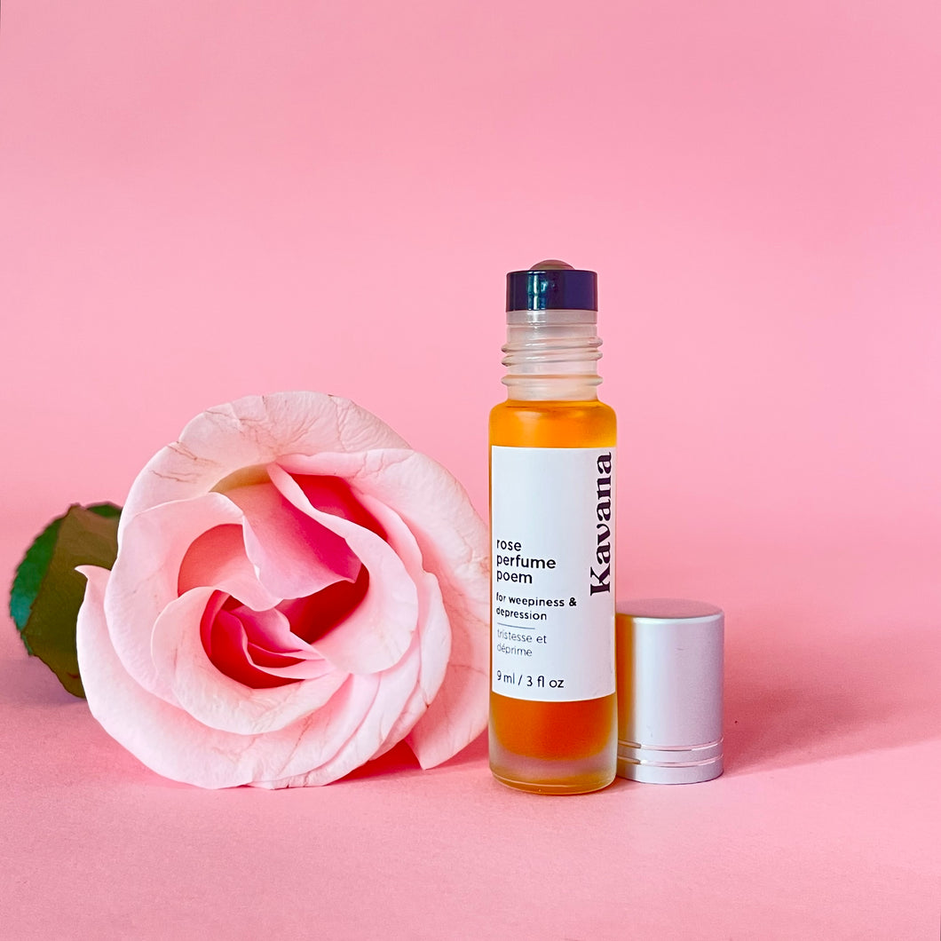 Rose Perfume Poem aromatherapeutic roll-on for weepiness and depression