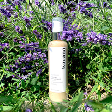 Load image into Gallery viewer, Kavana&#39;s non-toxic, clean skincare, powered by a blend of five plants , a.k.a &#39;Phyto-5, (calendula, comfrey, echinacea, plantain and rosehip seed oil), provides an ultra-gentle, calming and soothing, makeup removing experience. This effective yet gentle cleansing milk, takes off hard to remove, waterproof eye makeup like mascara and liquid eyeliner. A pump top, glass bottle is sleek and easy to use.
