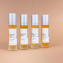 Load image into Gallery viewer, Kavana&#39;s four Perfume Poems in the Quattro set, from left to right: Grapefrit, Peppermint, Plai and Rose Perfume Poem.
