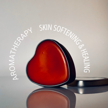 Load image into Gallery viewer, PHYTO-5 LOVE BALM- aromatherapeutic, hearth shaped, massage balm, with cardamom, ylang ylang, cocoa and vanilla absolute.
