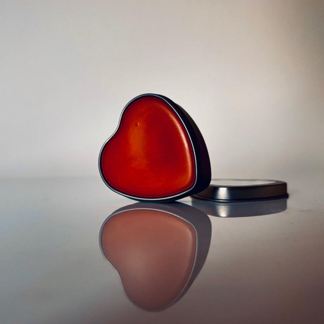 PHYTO-5 LOVE BALM- aromatherapeutic, hearth shaped, massage balm, with cardamom, ylang ylang, cocoa and vanilla absolute.