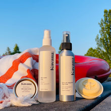 Load image into Gallery viewer, Skin Saver Salve, Skin Saver Mist with Hypochlorous Acid and Hyaluronic Acid, Deet free Bug off spray and Eco Deodorant bar. All the camping essentials you need!
