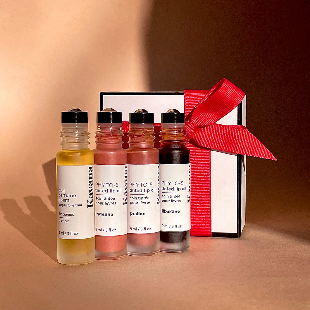 Mix n' Match! Kavana's Tinted Lip oils and Perfume Poems Customized gift sets