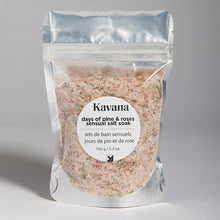 Load image into Gallery viewer, Rest and restore with Kavana. Try our self-care Sunday must have soak: with pine needles and crushed roses in a blend of Himalayan, Dead Sea and Epsom salts. A truly sensual scent!
