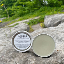 Load image into Gallery viewer, Kavana&#39;s Boreal beard balm is perfect for your face forest. Enriched with pine resin in sweet almond oil, cedarwood and cedarleaf essential oils, as well as French Green clay, it&#39;s a perfect all season beard tamer. Apply after Kavana&#39;s Phyto-5 Deep conditioning Hemp &amp; Jojoba Beard oil.
